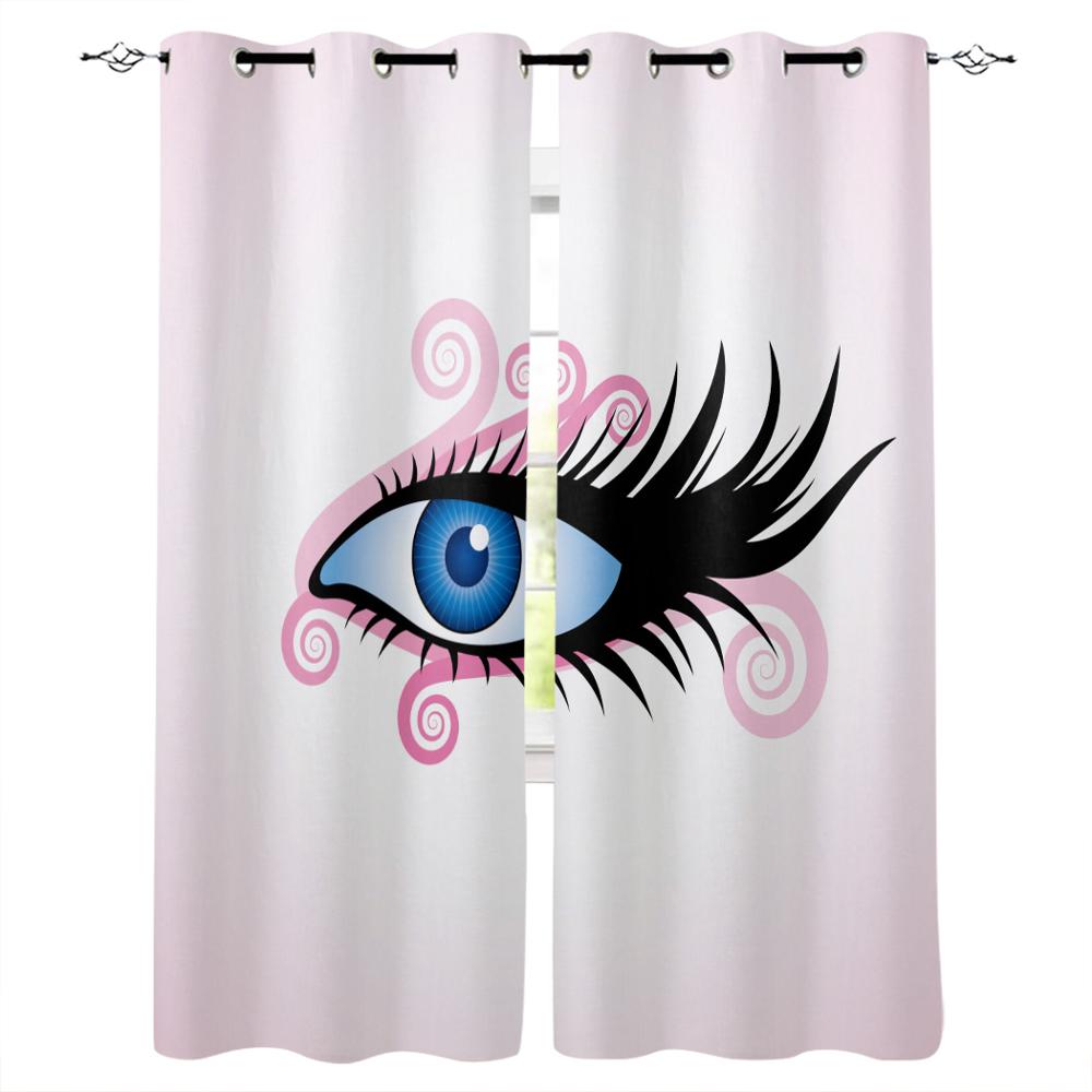 Глаза женские ресницы красивые новые простые шторы украшения дома шторы современные — фото 13