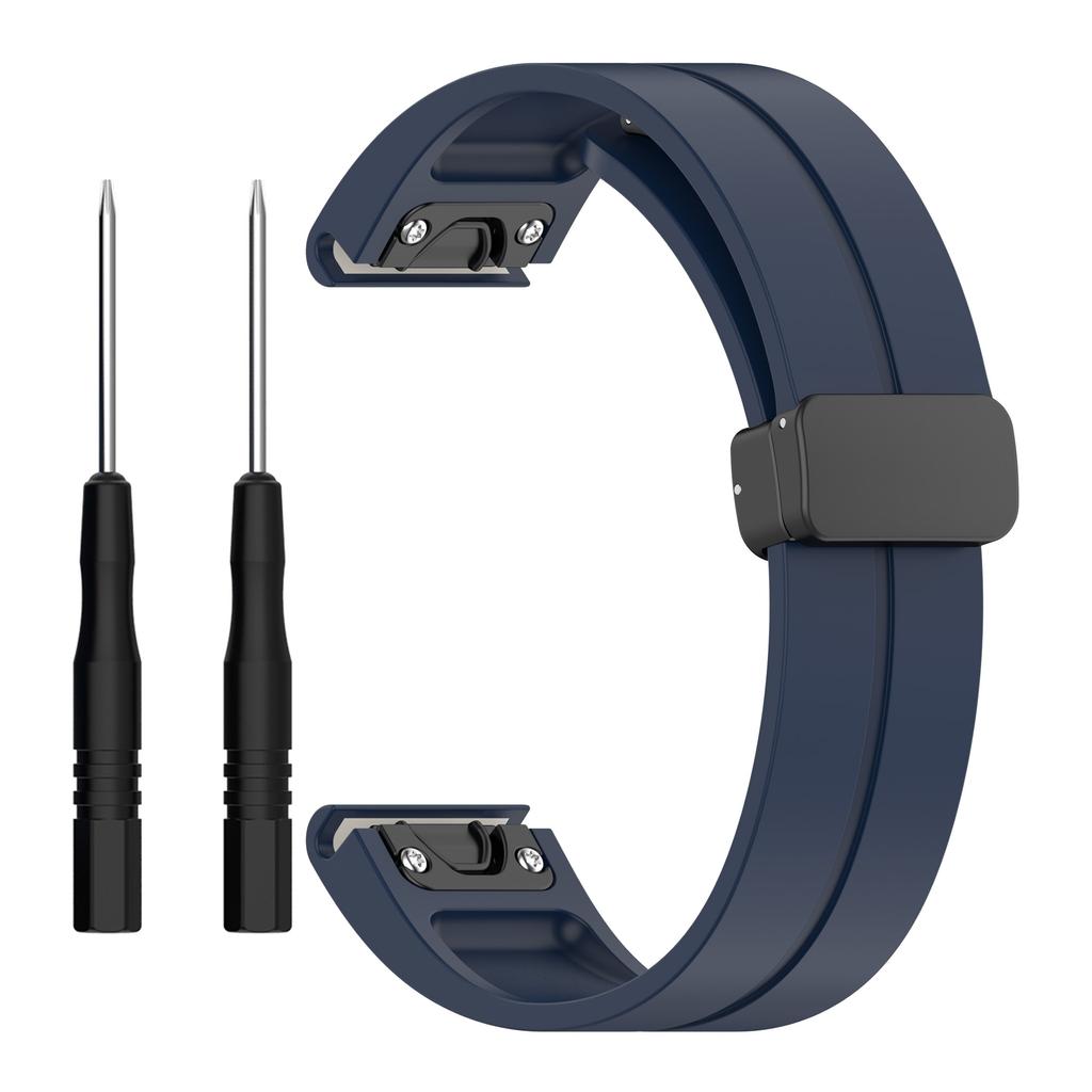 Silicone Watch Band for Garmin Fenix 8 43mm/Forerunner 570 42mm/Fenix 7S/6S/5S,Magnetic Buckle 20mm Sport Strap with Tools