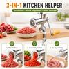 ZNLYRION Stainless Steel Manual Meat Grinder Hand Crank Mincer Sausage Stuffer Machine Table Clamp Design Household Kitchen Tool for Mincing Meat