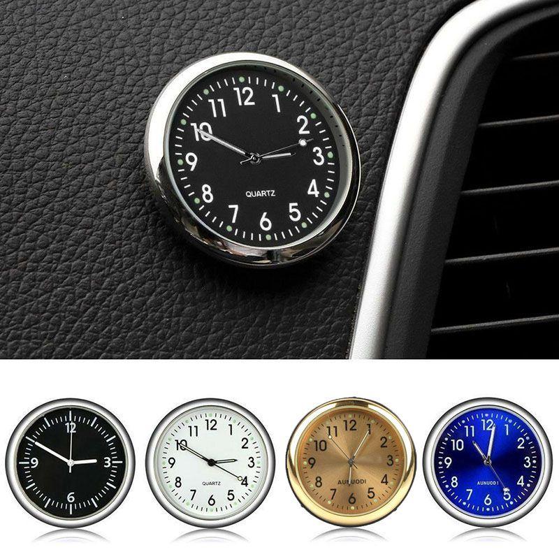 Ceas analog cu quartz luminos Mini Ceas elegant autoadeziv Pentru mașină, barcă și motocicletă