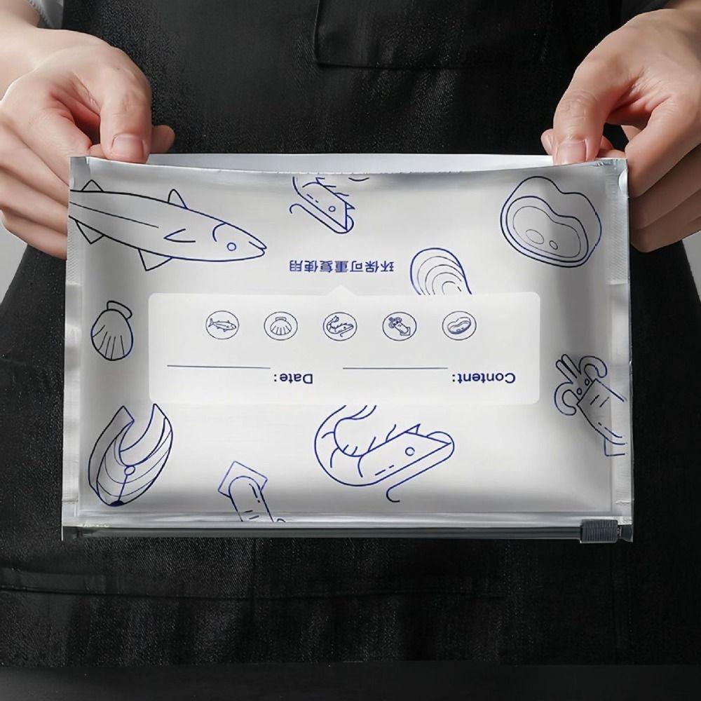 10pcs Aluminum Foil Fresh-keeping Bags Reusable Food Storage Bag Packaging Bag  Refrigerator