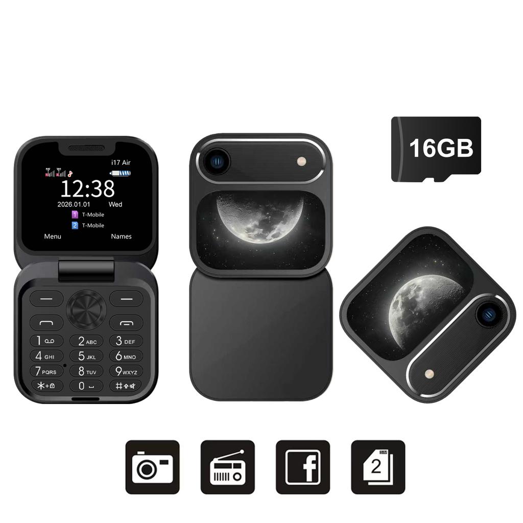 Mini Cellulare Flip Dual SIM Schermo 1.77" Bluetooth Dial Suono Magico Radio FM Torcia 2G GSM Piccolo Cellulare Pieghevole