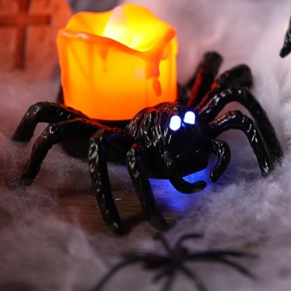 Crawly Spider Pumpkin LED Light Scary Spider Night Light Holiday Party