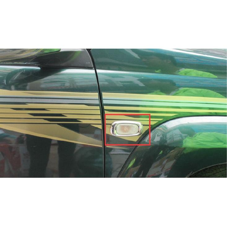2X Chrome Side Signal Light Molding Frame Trim For Toyota Prado FJ120 2003-2009