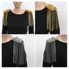Charming Ornamental Accessories Tassel Chain Decorate Shiny Shoulder Tassels Handmade Epaulet Jewelry