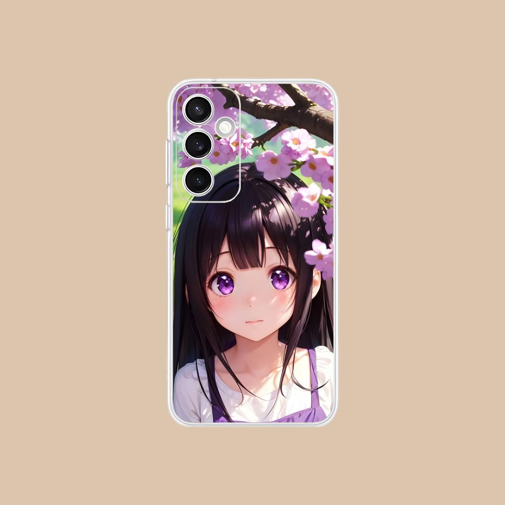 

Hyouka Chitanda Clear Mobile Phone Case for Samsung Galaxy S25 S24 S23 S22 S21Plus FE Ultra Colorful Cover Galaxy S25