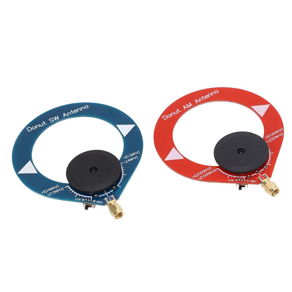 2Pcs Donut AM MW SW Antenna Anti Interference Portable Mini Loop Antenna for Shortwave Radio