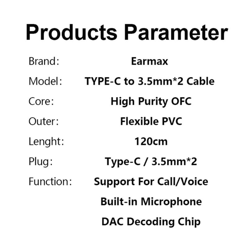 Quality Replacement Cable TYPE C To 3.5mm Cable for MDRZ7 Z1R D7100 D7200 Headphones Wire Enjoy Clear Sound C Chip