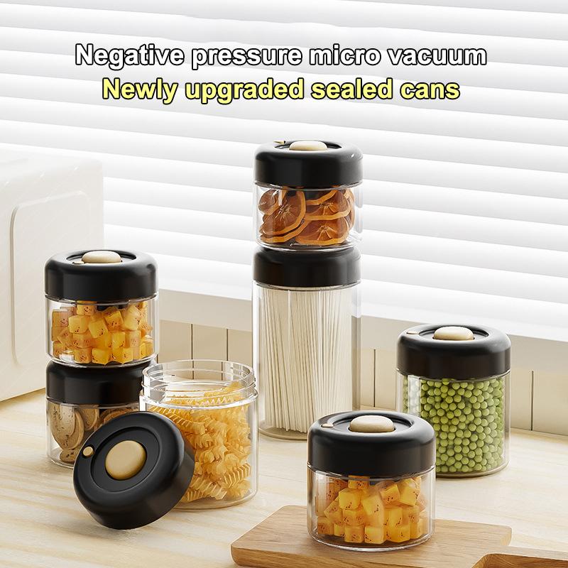 Coffee Beans Vacuum Sealed Tank Transparent Glass Food Storage Jars Household Moisture-Proof Air Extraction Airtight Container