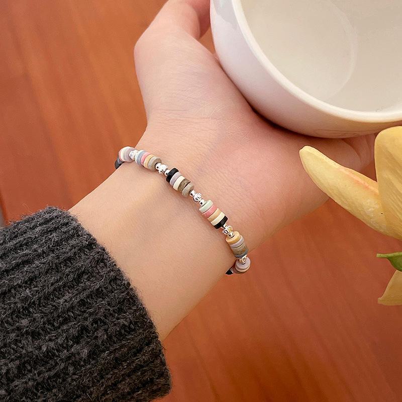 Banyan Tree S925 Silver Beaded Dopamine Bracelet - Korean Niche Design for Women.