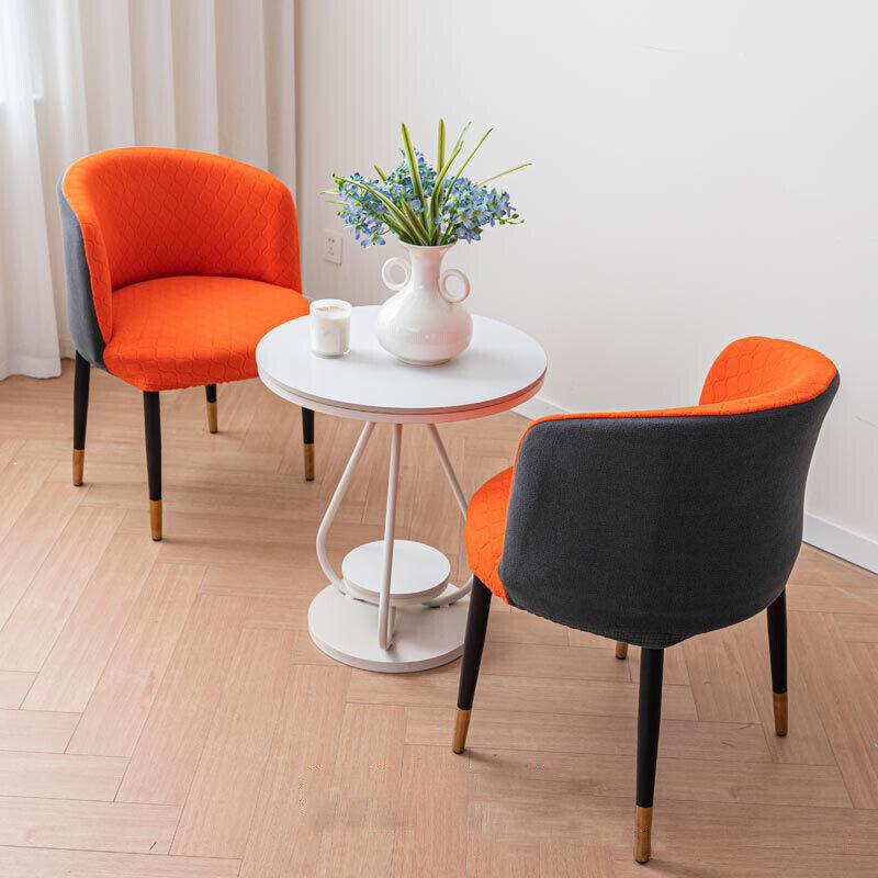 1PC Jacquard Circular Backrest Chair Cover Elastic Dustproof Dining Chair Cover Office Chair Seat Cover Home Decoration