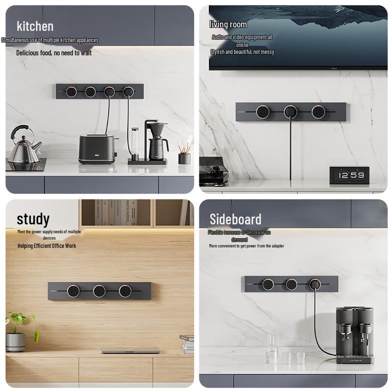 Philips Aufputz-Bewegliche Schienensteckdosenleiste CN-Stecker (Adapter enthalten)