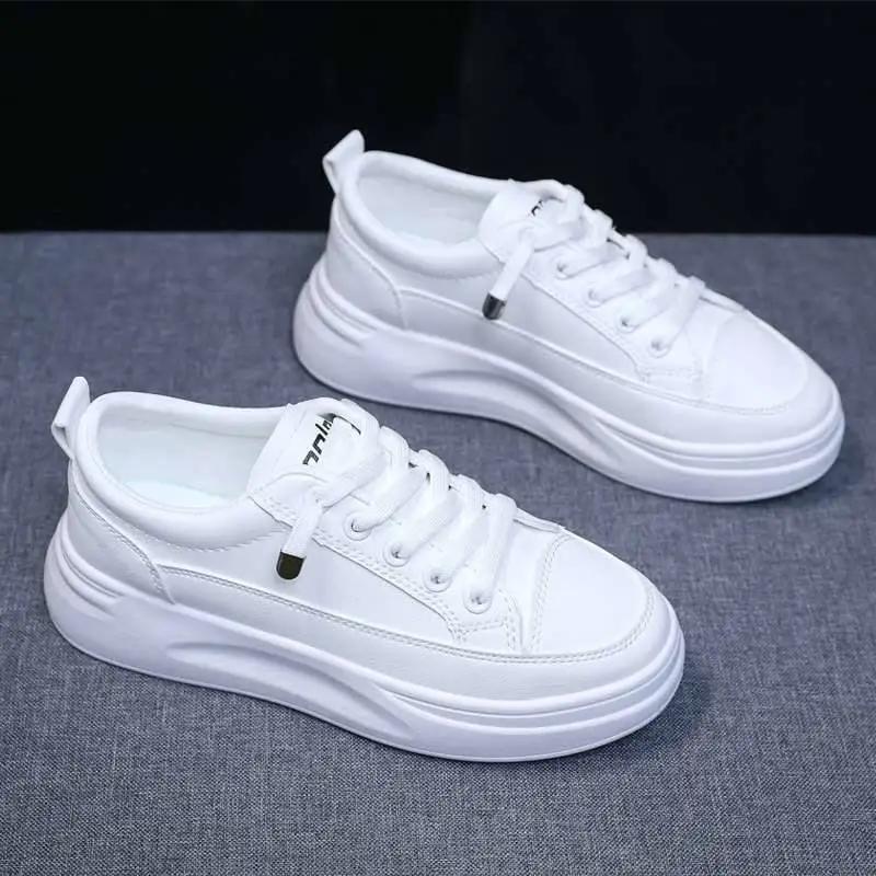 

Fashion Black Lace Up Woman Footwear Walking Offers New In Daily Routine Korean Original Stylish Casual 39 Aesthetic Shoes for Women 40