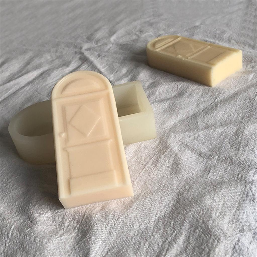 Happiness Door Candle Mold Clay Plaster Resin Decorations DIY Epoxy Resin Aromatherapy Candle Soap Silicone Mould