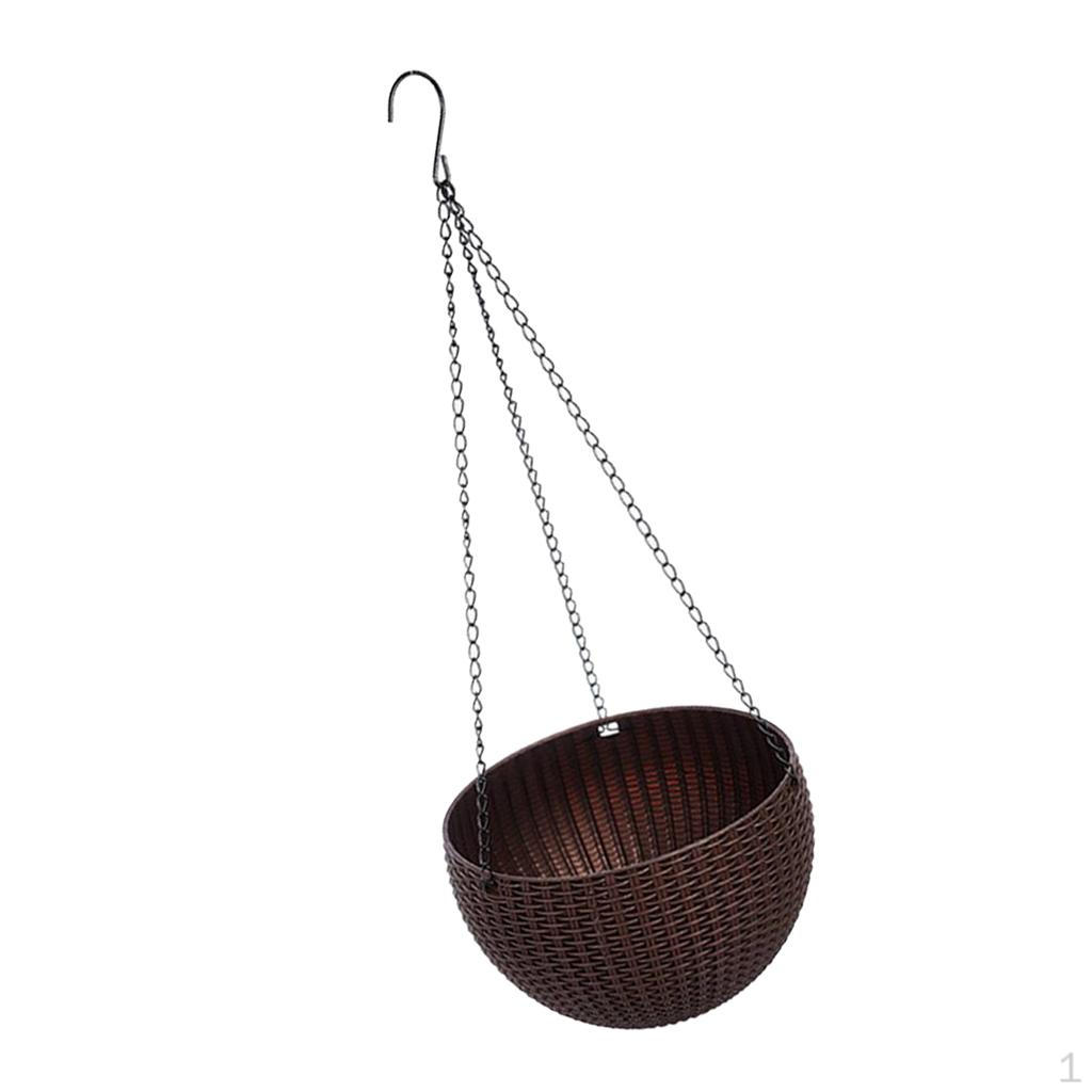 

Цветочное растение, подвесной горшок на цепи, домашнее украшение для дома и улицы коричневый