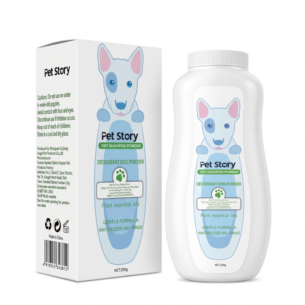 Pet Waterless Shampoo: Dry Cleaning Powder for Dogs, Cats, Hamsters & Rabbits