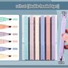 6 PCS Double Side Highlighter Pens Set Kawaii Colored Manga Markers Pastel Stationery Scrapbooking School Supplies