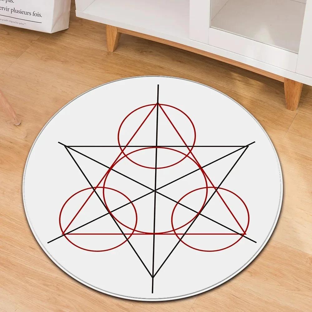 Colorful Trippy Rainbow Swirl Modern Round Carpet Circle Area Rug For Bedroom Living Room Decor Floor Mats Computer Chair Mat