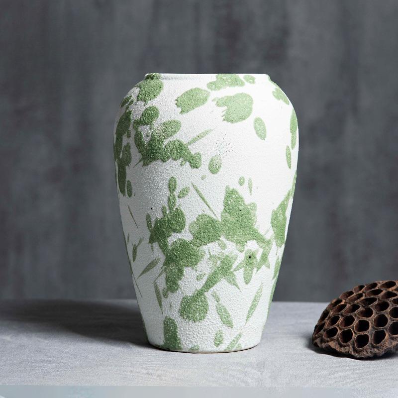 Jingdezhen Keramikvase Retro Europäischer Stil Blumentopf für Wohnzimmer Schreibtisch Hydroponik Sukkulente