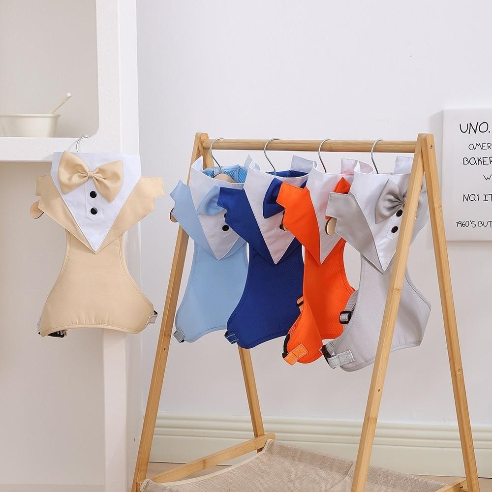Soft Dog Tuxedo Kit Breathable Pet Vest Harness New Dog Shirt Suit  for Puppy Cats