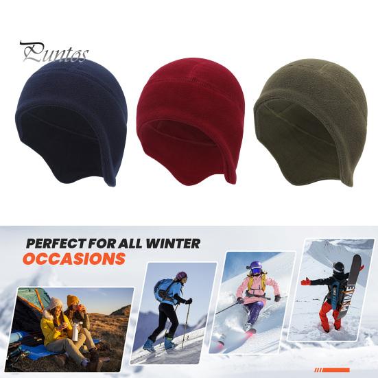 Cozy Ear-flap Beanie Unisex Winter Cap Helmet Inner Lining Ear Protection Elastic Dome Lightweight Ear-covering Anti-slip Outdoor Camping Skiing