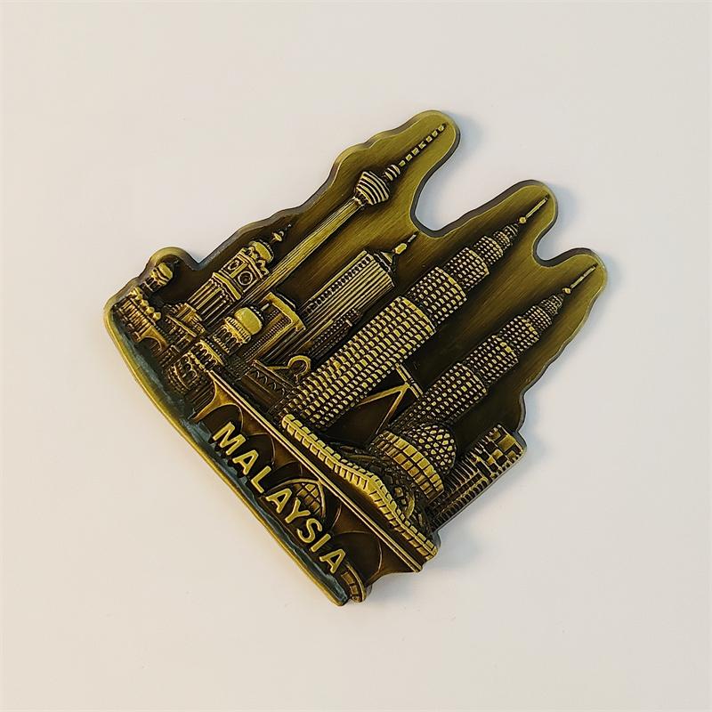 Malaysia Kuala Lumpur Zwillingstürme 3D Stereoskopische Tourismus-Souvenirs Metalldekoration Zuhause Kühlschrankmagnete