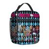 Borsa per Pasto Portatile Borsa Quadrata per Pasto Completamente Stampata Borsa per il Pranzo dei Bambini Borsa per Picnic della Scuola Elementare