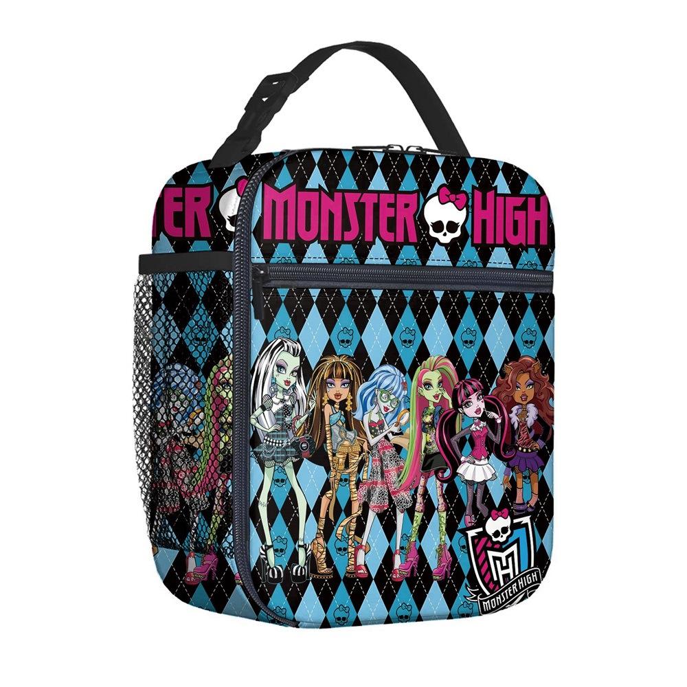 Borsa per Pasto Portatile Borsa Quadrata per Pasto Completamente Stampata Borsa per il Pranzo dei Bambini Borsa per Picnic della Scuola Elementare