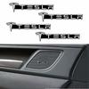 4pcs Car Audio Decorate 3D Aluminum Badge Emblem Stickers For Tesla Model 3 Model X S 2016-2020 Decals TM3 TMX Decal Accessories