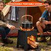 Small Wood Stove Detachable Windproof Burner Backpacking Stove for Outdoor Hiking Cooking Travel Field Picnic Backpacking