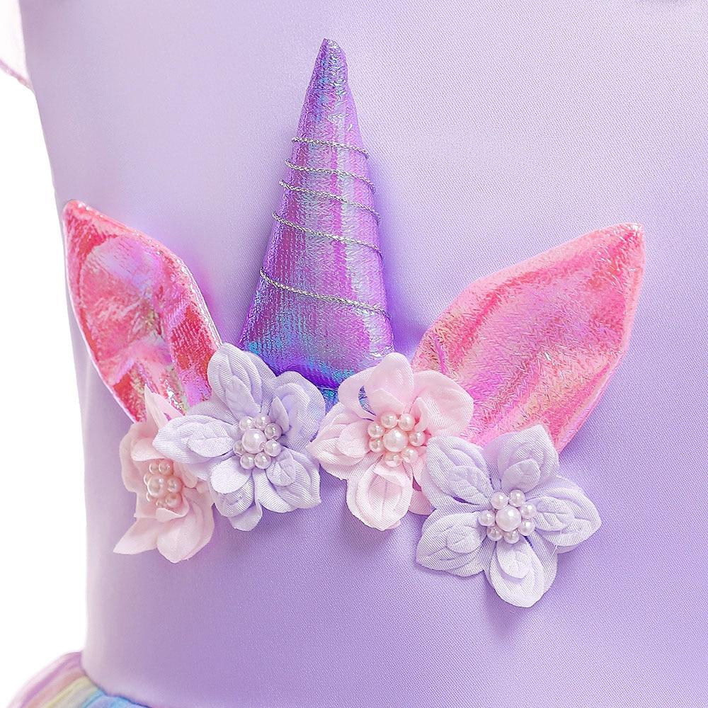 Unicorn Tutu Dress for Girls, Cotton Tutu Skirt, 3-4 Years, 110 Cm, Purple