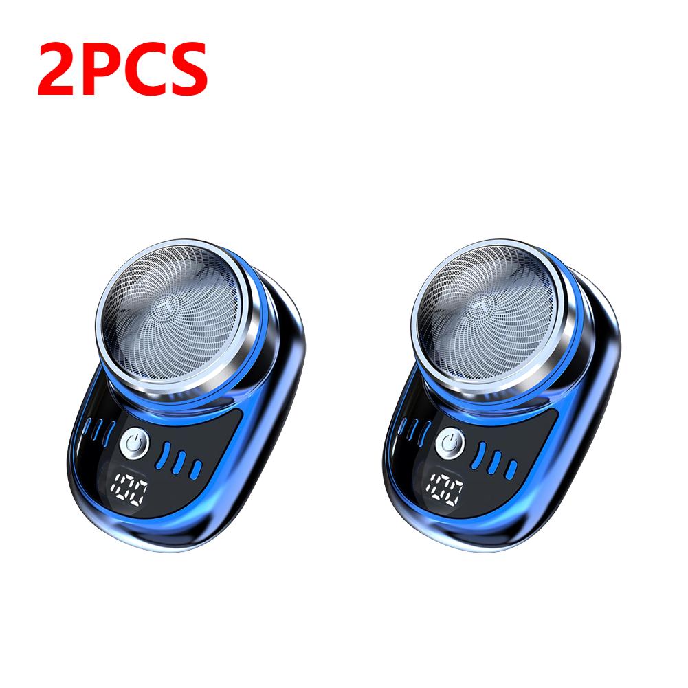 Men Mini Electric Travel Shaver with Digital Display Face Beard Trimmer Washable Rechargeable Shaver Pocket Size Portable Shaver