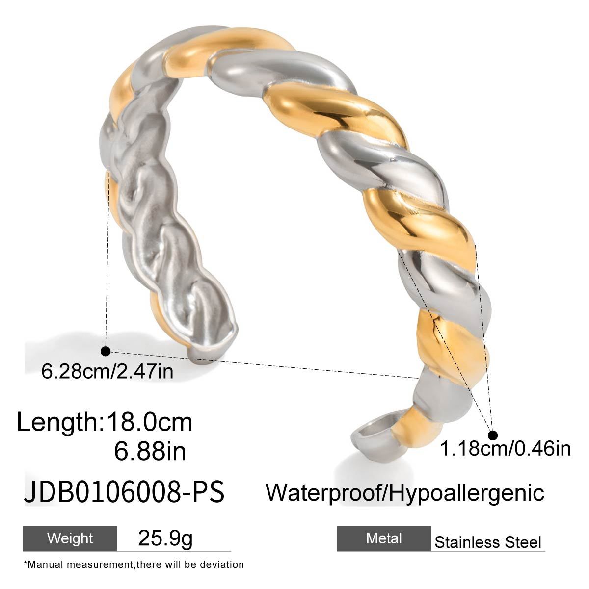 European and American titanium steel twist opening bracelet does not fade jewelry stainless steel