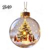 Decorative Ornaments for Home Glowing Christmas Story Ornament, Light-Up 3D Hanging Ball with Warm LED, Mini Indoor Outdoor Festive Decor Holiday
