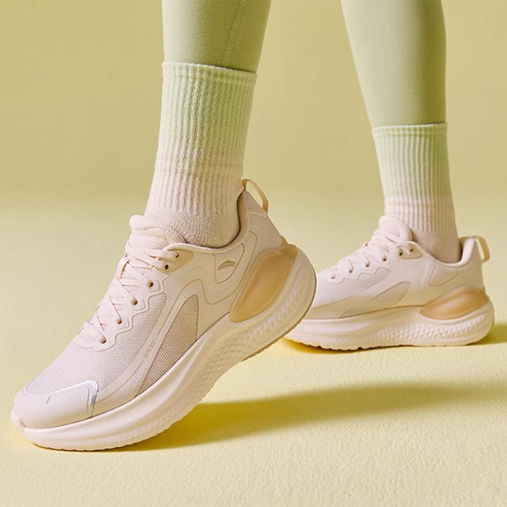 Anta Cloud Step Women Lightweight Cushion Casual Walking Shoes Gray White 922535537-4