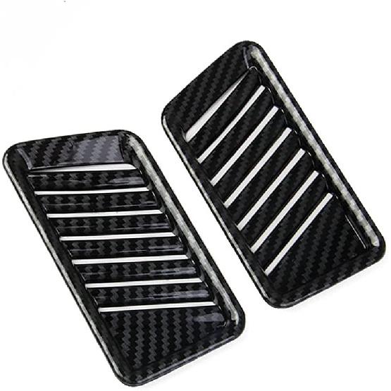 Korlot Carbon fiber Air Vent cover AC outlet trim on the side of dashboard kit for Ford F150 2021+ for 2023 F250 F350 Super Duty
