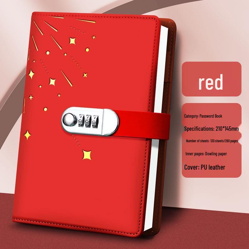 Minimalist Lock Diary & Notebook with Invisible Combination Closure for Students & Professionals