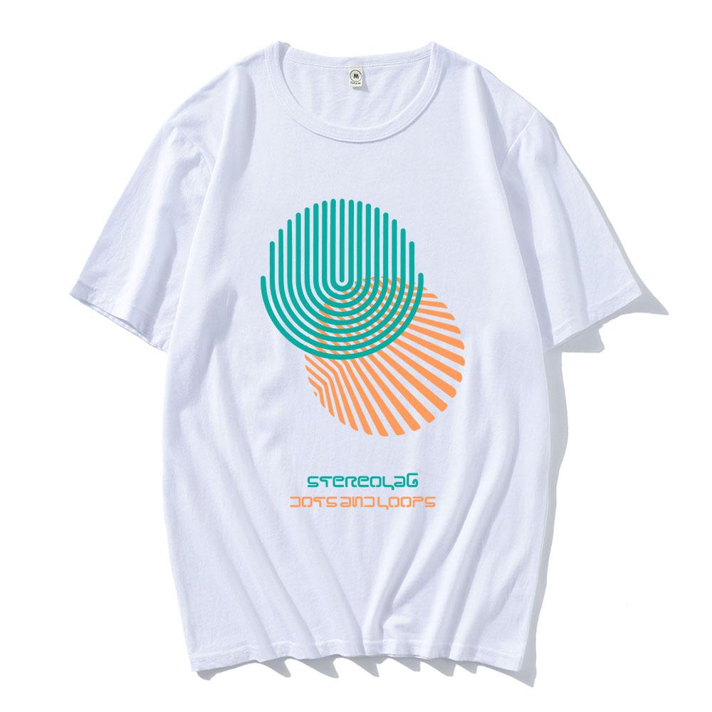 

Stereolab Dots and Loops Tee Summer Cotton Short Sleeve Tshirts Music Group Graphic Printing T-shirt O-neck Men Women T Shirt XS білий