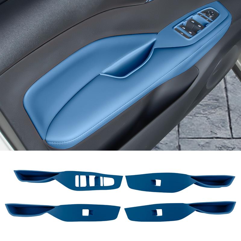 For BYD Seagull Door Slot Pad Glass Lifting Panel Sticker Door Armrest Protective Cover Storage Box Pad Car Interior Supplies