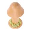 Mushroom Lamp Rechargeable Stepless Dimmable 3 Color Temperature Cordless Solid Wood 150 Degrees  Rotatable
