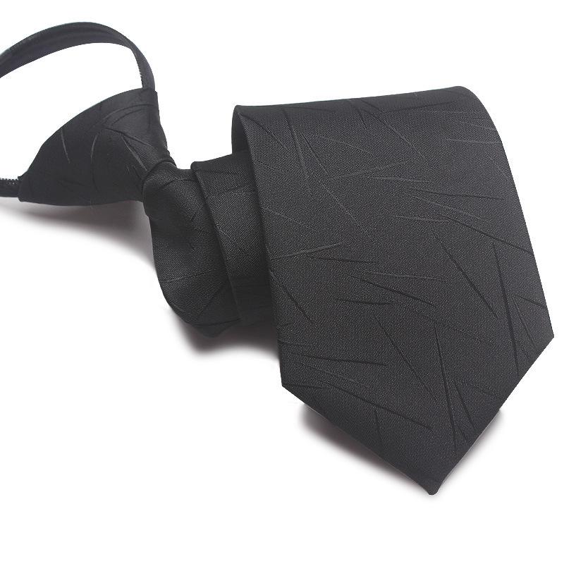 Men's 8cm No-Knot Zipper Tie - Easy-Pull Business Formal Tie