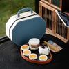 Outdoor Portable Set Dehua Ceramics Retro Coarse Pottery Qingshan Asuka Yanhe Teapot Kung Fu Tea Set Business Gifts