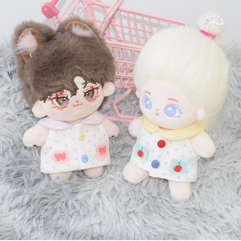 10CM Cotton Doll Sleeveless Hoodie Outfit: Starfish, Normal & Chubby Body Replacement Clothes