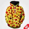 Men's Clothing 3D Printed Funny Food Pizza Hoodie Men's Streetwear Men's Oversized Hoodie Pullover Men's Autumn Hoodie