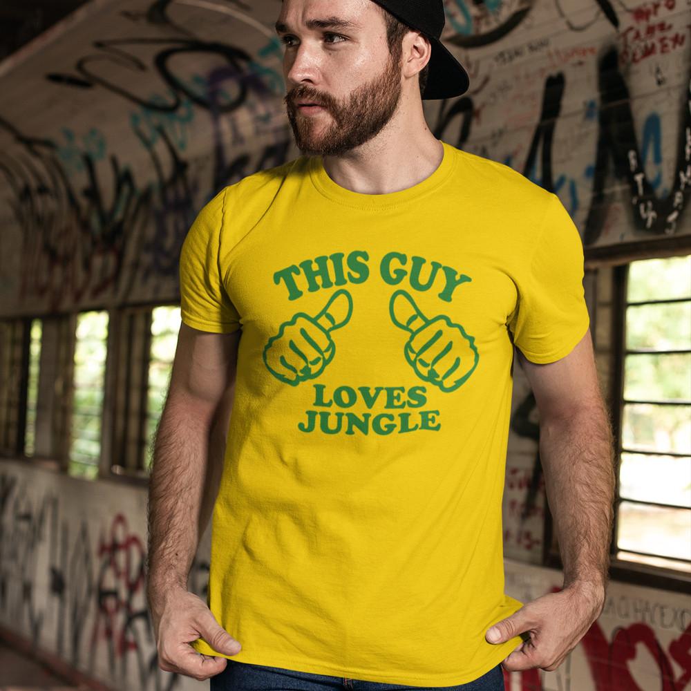 This Guy Loves Jungle T-Shirt - drum and bass techno rave dance music edm house Unisex T-Shirt XL