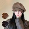 Korean Octagonal Hats Spring Autumn Painter Hat Fashion Denim Beret  Travel