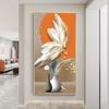 Abstract Feather Flower Vase Canvas Painting Posters and Prints Beautiful Wall Art Pictures for Modern Living Room Cuadros Decor