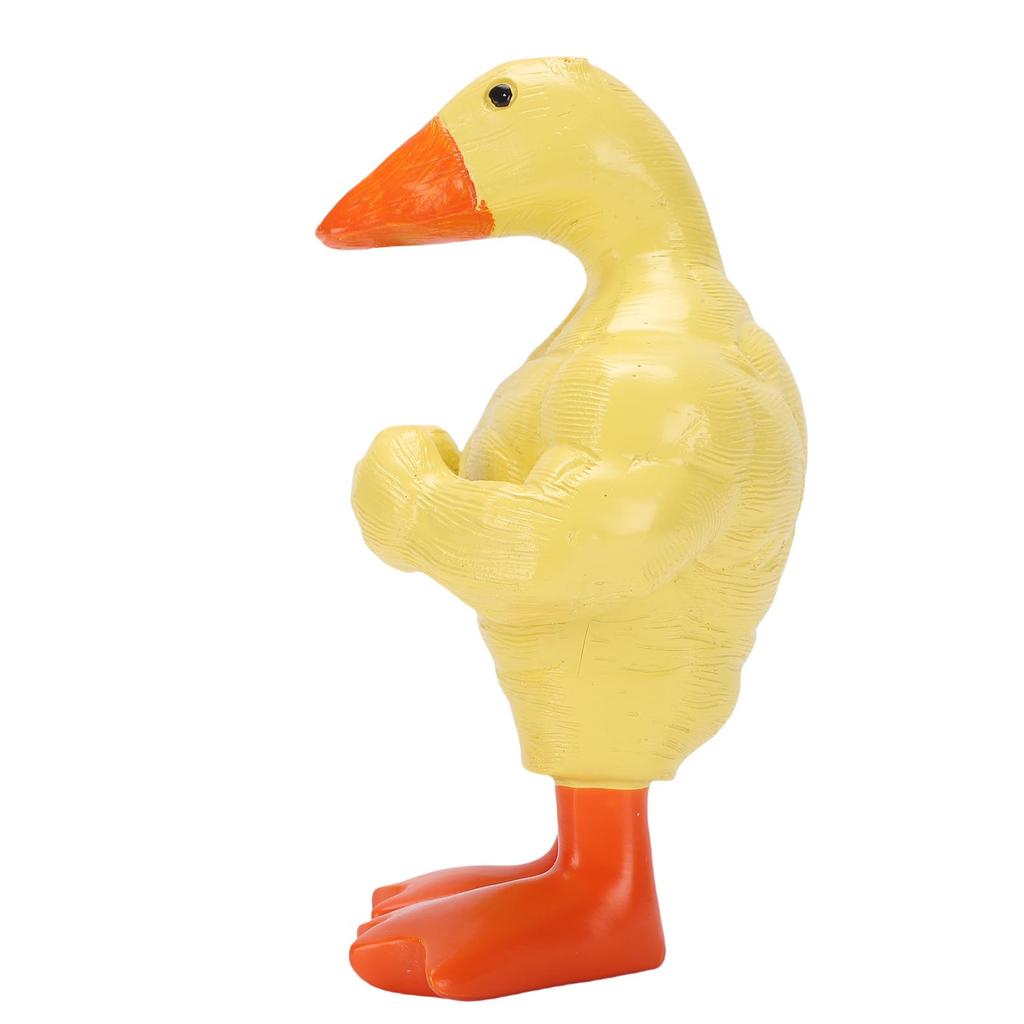 Magnetic Key Holder Muscle Duck Plastic Funny Muscle Duck Statue Desktop Decor for Home Entryway Table Yellow