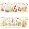 Easter Cartoon Themed Rabbit Pattern Paper Postcard Party Invitation Card