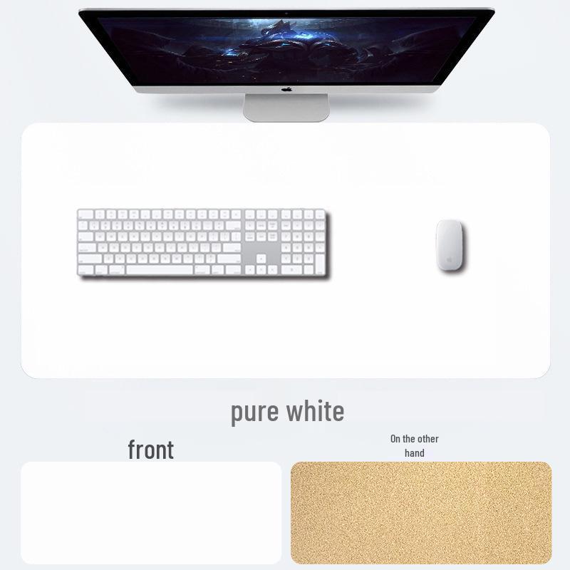 Extra-Großes PU-Leder Kork Mauspade: Schmutzabweisende, Anpassbare Logo, Rutschfeste, Geräuscharme Schreibtischunterlage